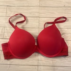 Victoria Secret Pink Bra Red Women’s Sz Size 36C